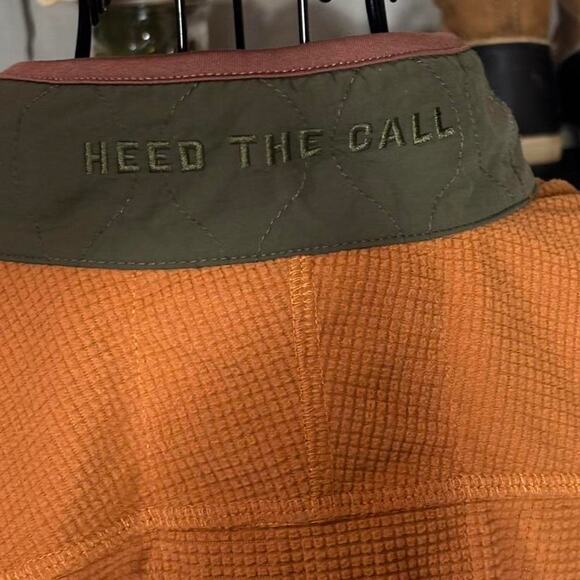 Howler Brothers Talisman Fleece Jacket Mens XL Adobe/Olive Quilted Grid - Picture 6 of 6